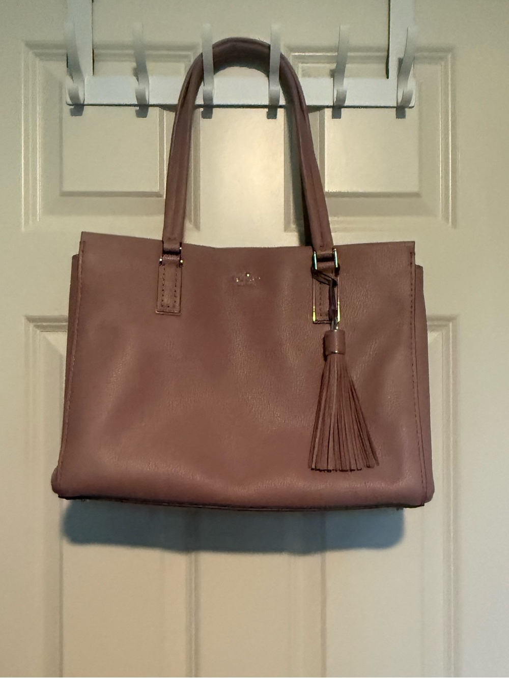 Kate Spade Rose Pink Pebbled Leather Naomi Satchel with Tassel